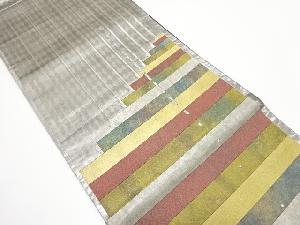 幾何学模様織り出し　袋帯